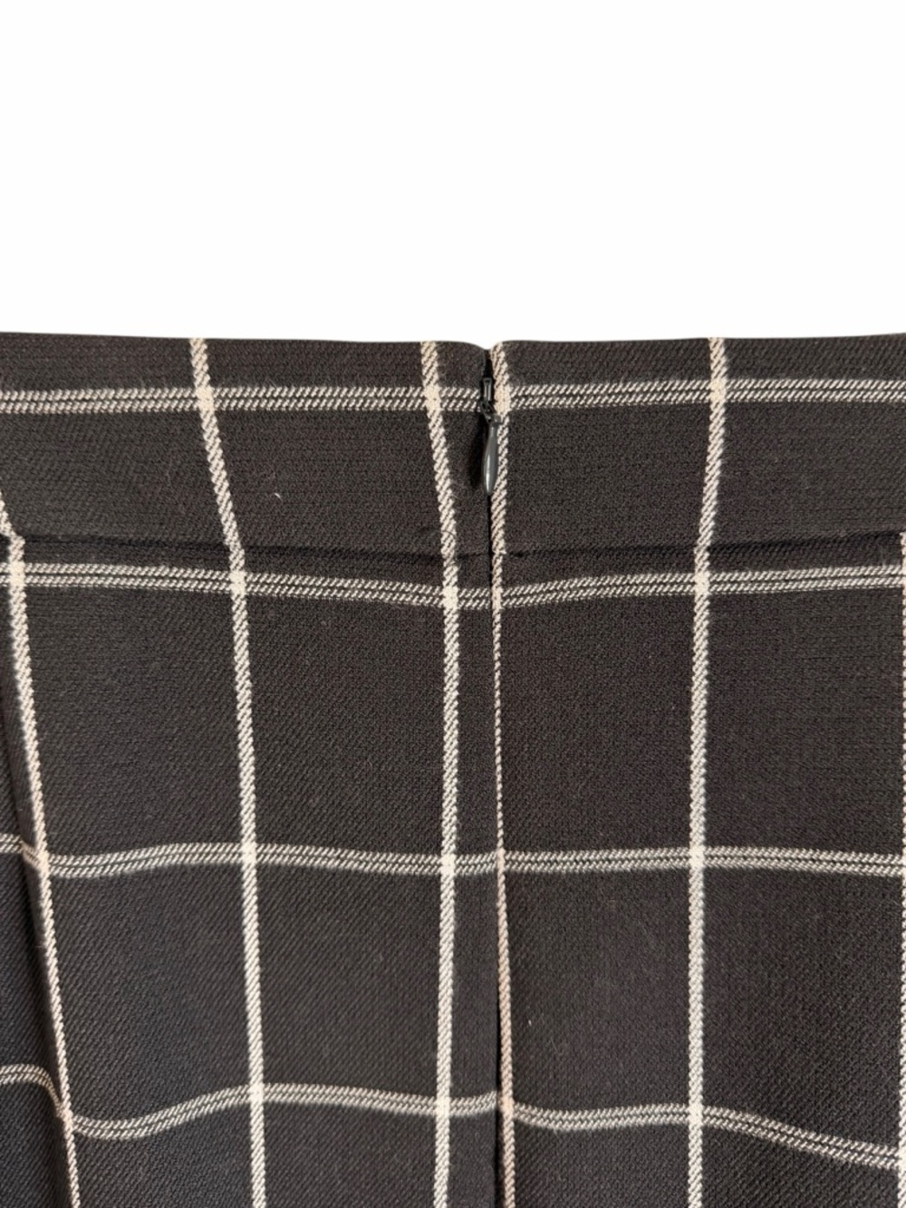 Loft Black & White Plaid Mini Skirt Office Corporate Lined Women’s Sz 16 NWT - Picture 7 of 11